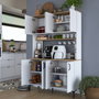 Hanah Home Armario Multiusos Nogal y Blanco JE176 - 3398